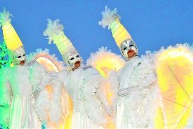 parade de rue noel carnaval parade de bulles et d'anges marseille aix toulon toulouse bordeaux lyon paca