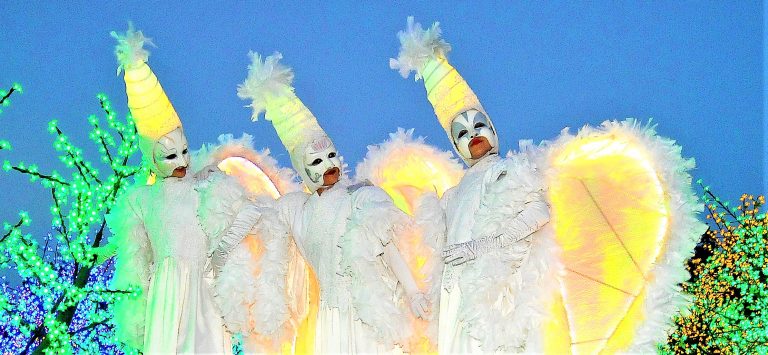 parade de rue noel carnaval parade de bulles et d'anges marseille aix toulon toulouse bordeaux lyon paca